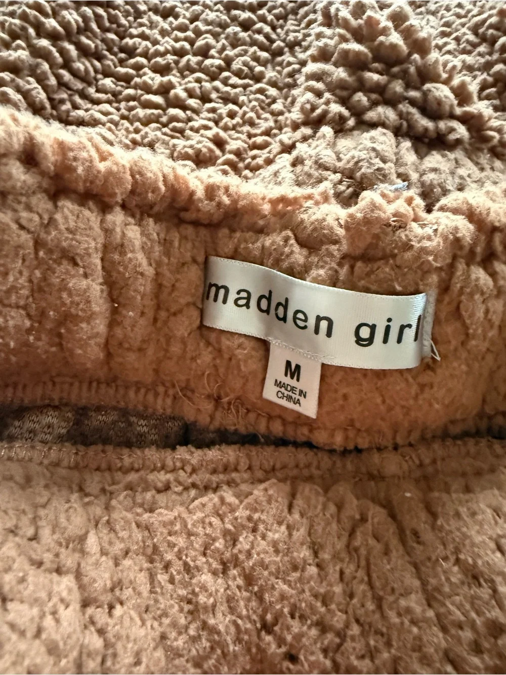 Madden Girl plush sherpa